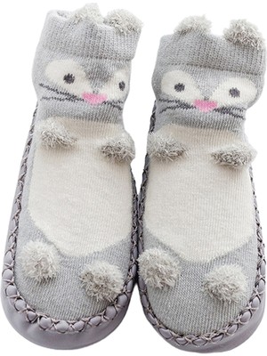 1 Çift Moda Ayak Çorap Sevimli Cilt Dostu 5 Boyutları Ter Emici Yumuşak Zemin Çorap Bebek Için
