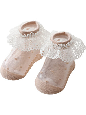 1 Çift Güzel Bebek Çorap Katı Renk Çekici Elastik Bebek Yumuşakları Kızlar Dantel Örgü Çorap Yaz