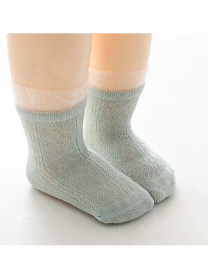 1 Çift Dayanıklı Toddlers Çorap Yüksek Esneklik Cilt Dostu Ince Çocuk Kız Ev Için Çorap Çorap