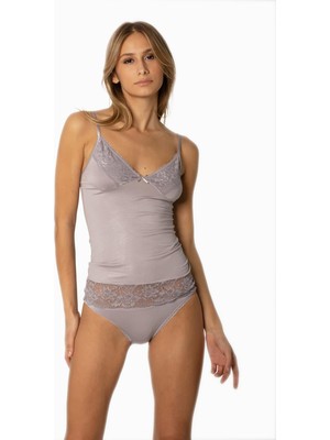 Pierre Cardin Kadın Dantelli Penye Atlet Külot / Kaşkorse Set - 325 Royal