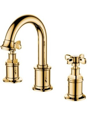Kale Victorian Lavabo Bataryası (3 Delikli) - Altın