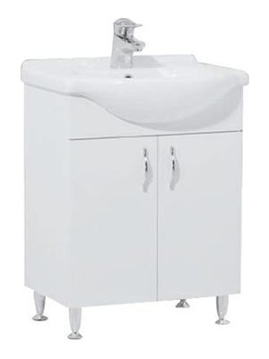 Denko Trend 55 cm Beyaz Banyo Dolabı Alt Modül ve Seramik Lavabo