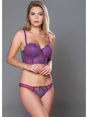 moonlight underwear 272 Büstiyerli Mor Takım