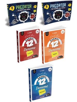 Dinamo Yayınları 2022 8. Sınıf Predatör ve Deneme Set 5 Kitap