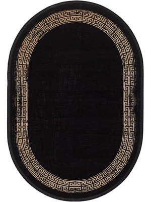 Gümüşsuyu Halı Black&Brown Oval Koleksiyonu 11298 Siyah