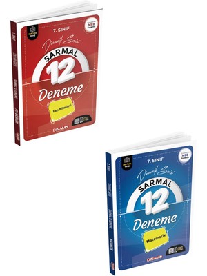 Dinamo Yayınları 2022 7. Sınıf Sarmal Deneme Fen Bilimleri, Matematik 2'li Set