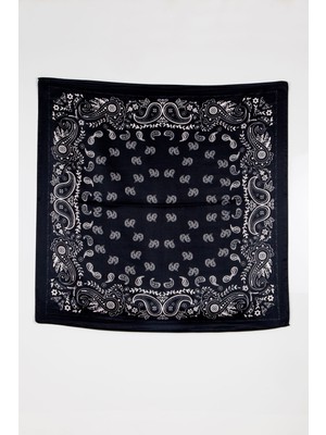 Lila Rosa Desenli Bandana Fular