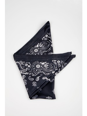 Lila Rosa Desenli Bandana Fular