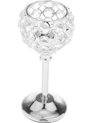 Dolity Kristal Mumluk Tealight Şamdan Centerpiece Ziyafet Gümüş 16.5 cm (Yurt Dışından)