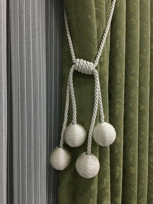 Çopurlar Perde Fon & Kruvaze Perde Toplama Halatı Kornişe Takmatik Tek Adet