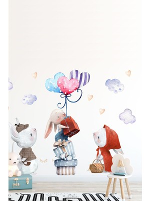 Muhteşem Tavşancıklar Baby Shower Çocuk Odası Duvar Sticker