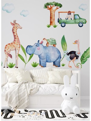 Baby Animals Suluboya Duvar Sticker Seti