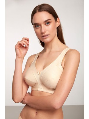 Kom Carmina Baskılı Toparlayıcı Sütyen Ten Renkli Konforlu Tasarım ile Gün Boyu Destek Sağlar