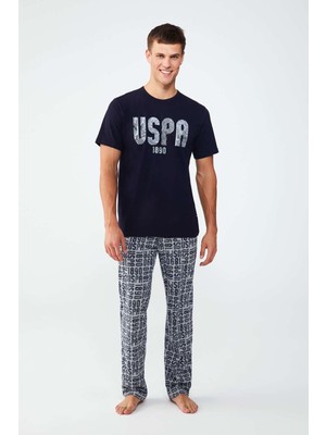 U.S. Polo Assn. Erkek Lacivert Yuvarlak Yaka Pijama Takımı