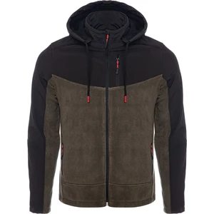 Ghassy Co. Ghassy Co Erkek Çıkarılabilir Kapüşonlu Softshell/polar Garnili Spor Ceket