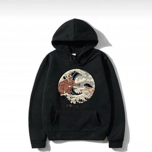 Siyah Anime Attak Sweatshirt Siyah Anime Attack Kapşonlu