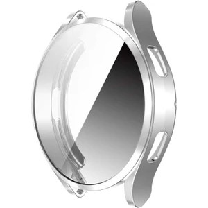 Samsung Galaxy Watch 4 44mm Ekran Koruyuculu Kasa Koruyucu 02 Gümüş