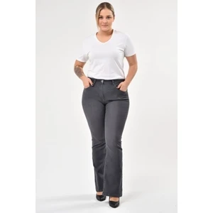 Era Lisa İspanyol Paça Likralı Büyük Beden Jeans Pantolon
