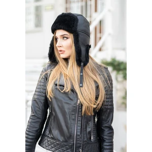 Ushanka Deri Kürklü Unisex Pilot Şapkası