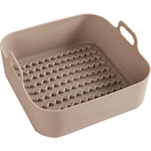 Yui / Xiaomi / Philips / Kumtel Uyumlu Air Fryer İçin Kare Silikon Tepsi - Kahverengi (Yurt Dışından)