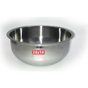 Paslanmaz Çelik Mayonez Karıştırma Kabı Yuvarlak Saklama 24 * 14 cm