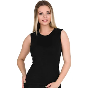 Kadın Siyah Kolsuz T Shirt (2131)