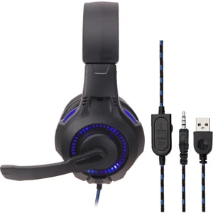 SY885MV Ps4 Siyah Mavi Için Aydınlık Bilgisayar Kulaklık   (Yurt Dışından)