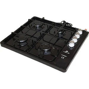 Set Üstü 4'lü Siyah Tüplü (Lpg) Çakmaklı Ocak Emniyetli