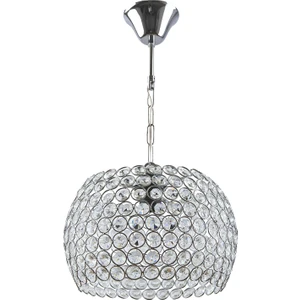 Ömür Avize Zerrin Gold Kristal Şeffaf Taşlı Tekli Avize