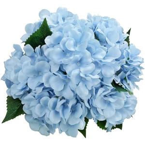Yapay Çiçek Ortanca Çiçeği Demeti 43 cm Mavi Açık