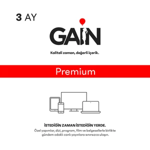 Gain Medya 3 Aylık Premium Abonelik