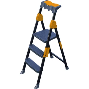 Mensa Plus 2+1 Basamaklı Metal Siyah Merdiven