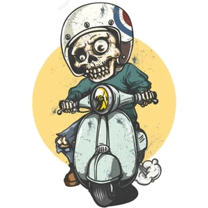 Tsc Kuru Kafa Kurukafa Motorsiklet Sticker 13 cm