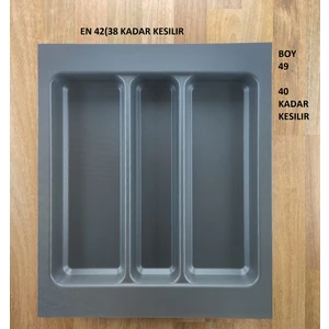 42/49 Cm Cekmece Içi Luks Antrasıt Kepçelik 38/40 Cm Kadar Kesılebılır Kesım
