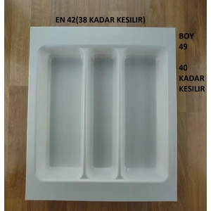 42/49 Cm Cekmece Içi Luks Beyaz Kepçelik 38/40 Cm Kadar Kesılebılır Kesım