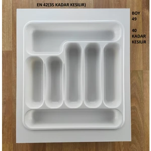 42/49 Cm Cekmece Içi Luks Beyaz Kaşıklık 35/40 Cm Kadar Kesılebılır Kesım