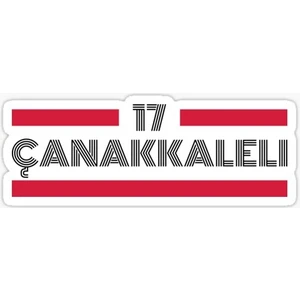 Tsc 17 Çanakkaleli Plaka Araba Sticker Yapıştırması 20 cm