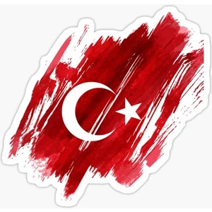 Tsc Turkey Türkiye Bayrak Sticker Oto Etiket Araba Yapıştırma 17 cm