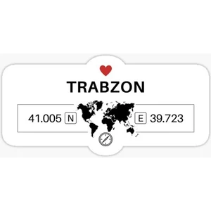 Tsc Trabzon 2 Gps Harita Sticker Oto Araba Yapıştırma 17 cm