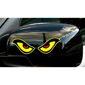Tsc Değişik Bakan Gözler Sarı 12 cm 1 Çift Araba Etiket Sticker