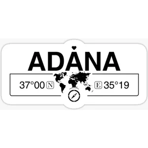 Tsc Adana Gps Harita Sticker Oto Araba Yapıştırma 17 cm