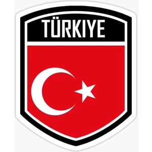 Tsc 2 Türkiye Bayrak Sticker Oto Etiket Araba Yapıştırma 17 cm