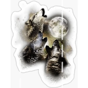 Tsc Uluyan Kurtlar Araba Etiket Sticker Yapıştırma 18 cm