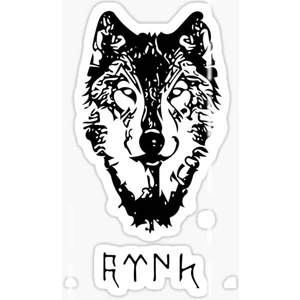 Tsc Türk Yazısı ve Kurt Resmi Araba Sticker Etiket 18 cm