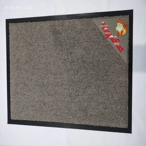 Nem Alıcı Kalın Iç Dış Kapı Önü Paspas Sarı Kedi Sticker 50 x 75 cm Kauçuk Kenar