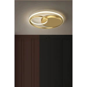 Ömür Avize Bonasera Modern Gold Kasa Beyaz Ledli Ikili Avize