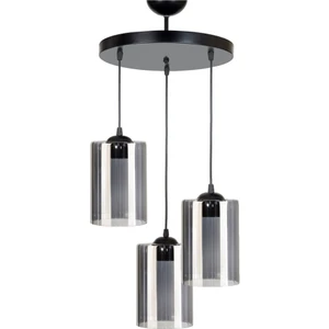 Ömür Avize Modern Füme Camlı Üçlü Avize