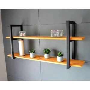 Umut Park Metal Ahşap Duvar Raf