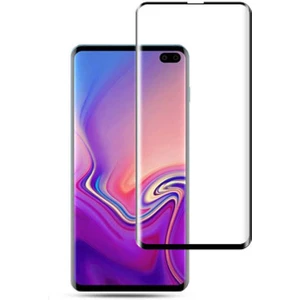 Samsung Galaxy S10 Plus Ekran Koruyucu Kavisli Cam Tam Kaplayan Polymer Nano