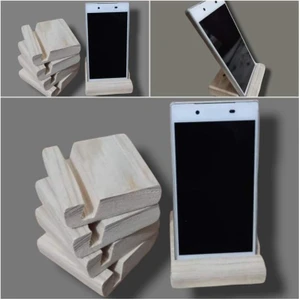 Cankurtaran Design Masif Ahşap Telefon Tutucu